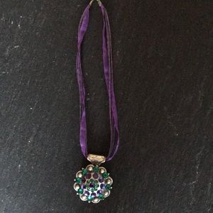 Purple w green necklace